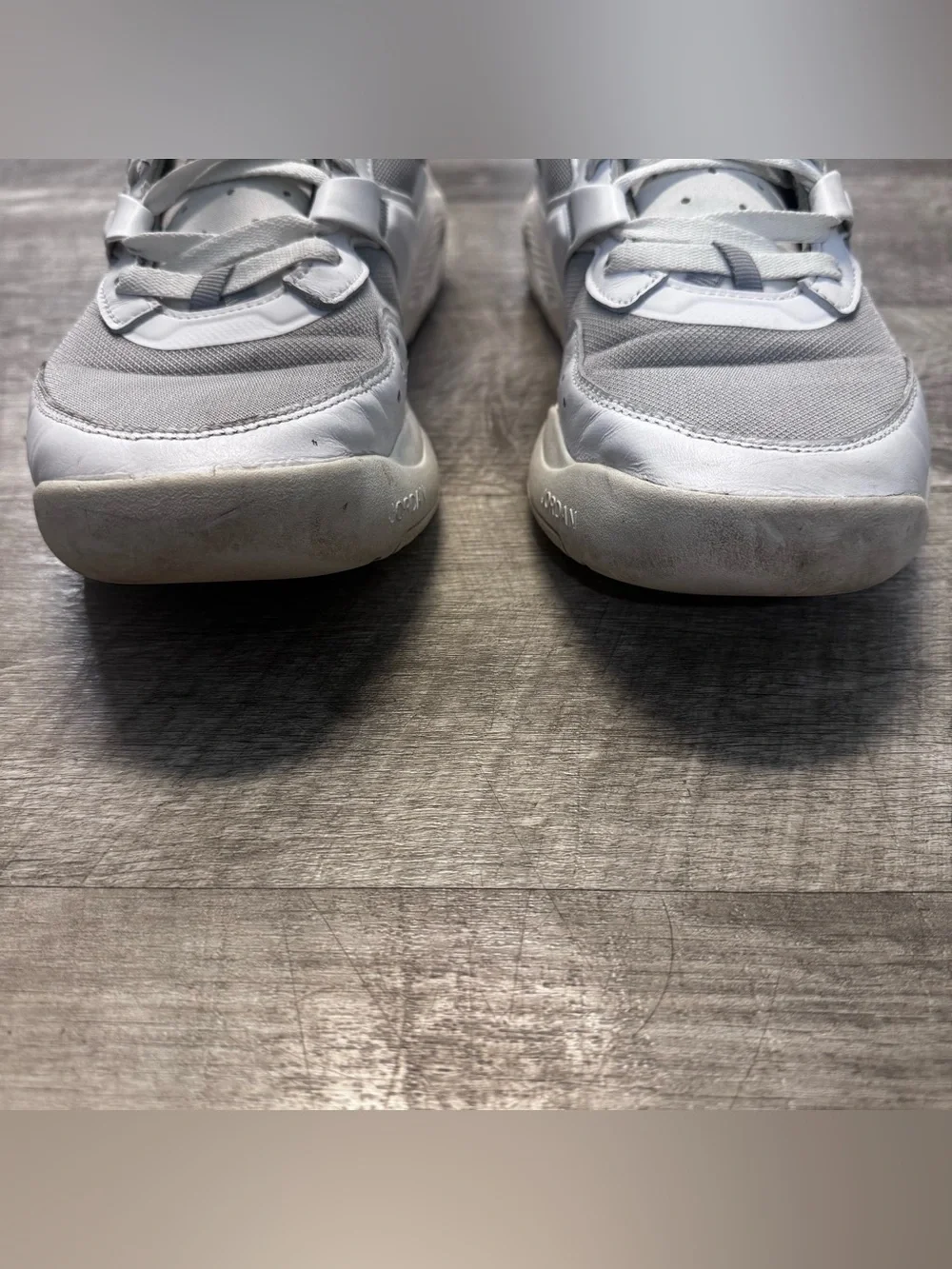 Jordan Men's Gray, White & Red Low-Top Sneakers